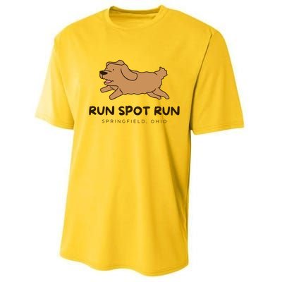 Springfield Ohio Run Spot Run Performance Sprint T-Shirt