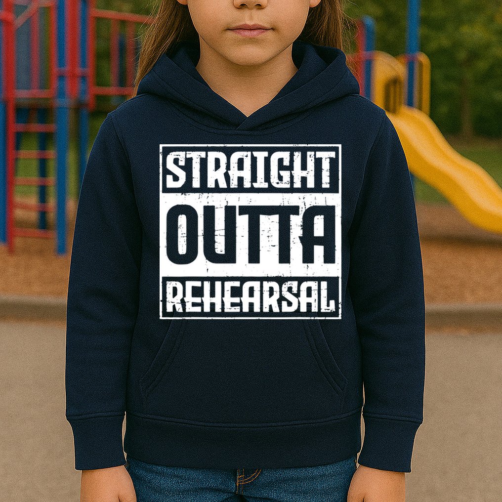 Straight Outta Rehearsal Actor Actress Theater Acting Kids Hoodie