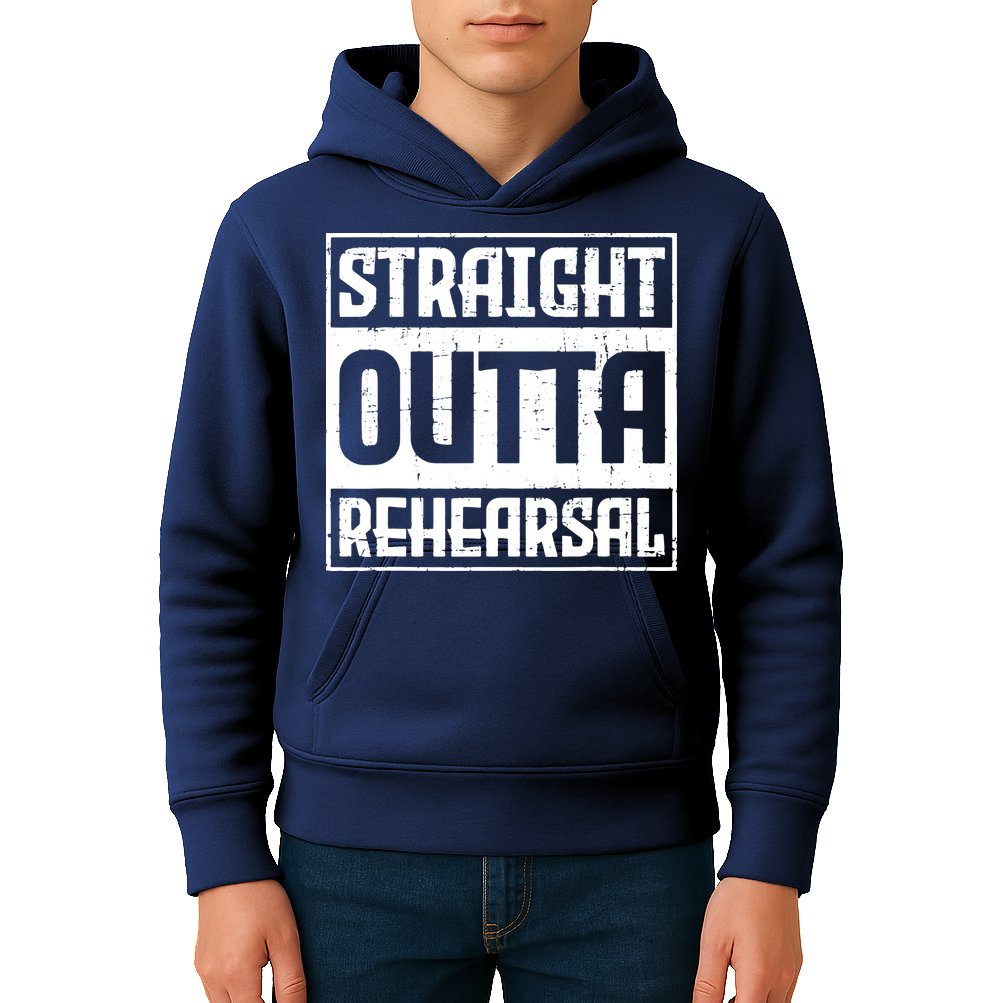 Straight Outta Rehearsal Actor Actress Theater Acting Kids Hoodie