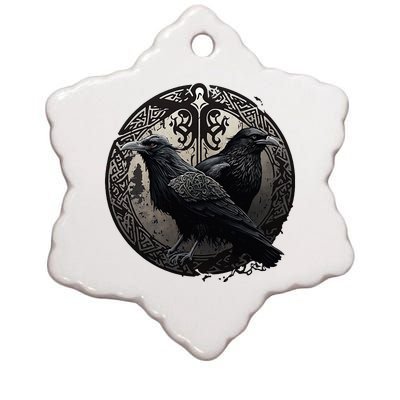 Scandinavian Odin R.A.V.E.N.S Ceramic Star Ornament