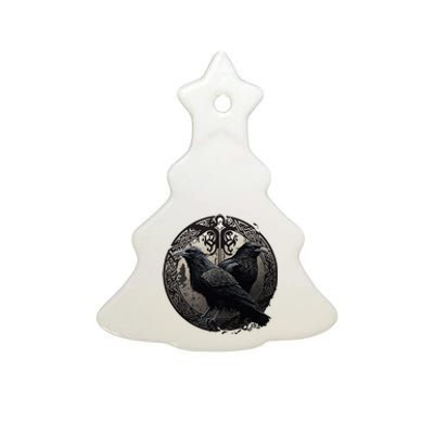 Scandinavian Odin R.A.V.E.N.S Ceramic Tree Ornament