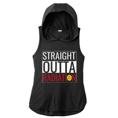 Straight Outta Radiation Chemotherapy Survivor Cancer Ladies PosiCharge Tri-Blend Wicking Draft Hoodie Tank