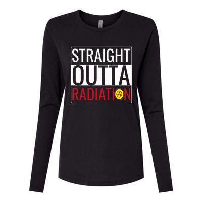 Straight Outta Radiation Chemotherapy Survivor Cancer Womens Cotton Relaxed Long Sleeve T-Shirt