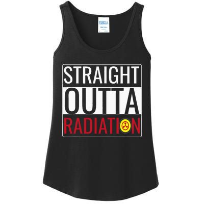 Straight Outta Radiation Chemotherapy Survivor Cancer Ladies Essential Tank