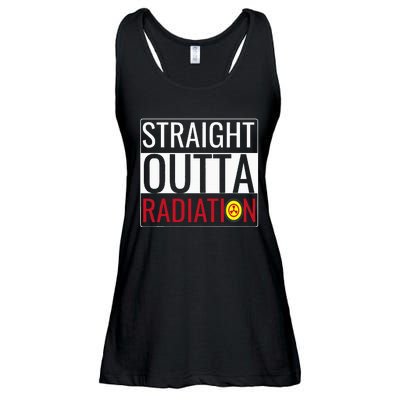 Straight Outta Radiation Chemotherapy Survivor Cancer Ladies Essential Flowy Tank