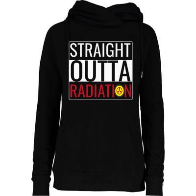 Straight Outta Radiation Chemotherapy Survivor Cancer Womens Funnel Neck Pullover Hood