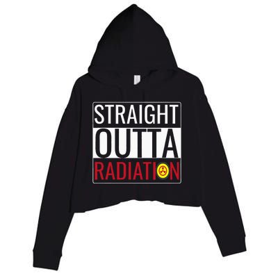 Straight Outta Radiation Chemotherapy Survivor Cancer Crop Fleece Hoodie