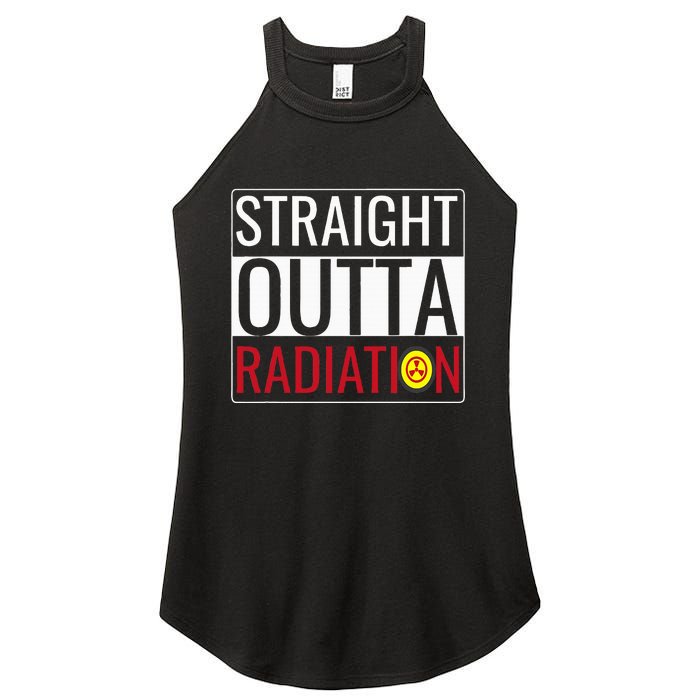 Straight Outta Radiation Chemotherapy Survivor Cancer Women's Perfect Tri Rocker Tank