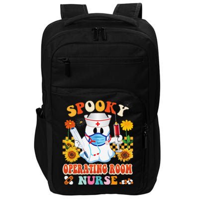 Spooky Operating Room Nurse Halloween Ghost Stethoscope Impact Tech Backpack