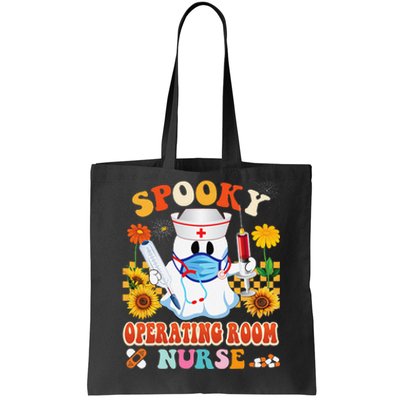 Spooky Operating Room Nurse Halloween Ghost Stethoscope Tote Bag