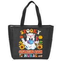 Spooky Operating Room Nurse Halloween Ghost Stethoscope Zip Tote Bag