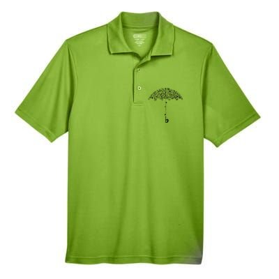 Sound Of Rain Umbrella Of Music Notes Men's Origin Performance Piqué Polo