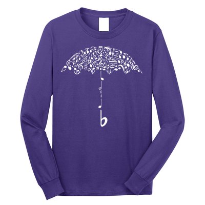 Sound Of Rain Umbrella Of Music Notes Long Sleeve Shirt