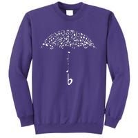 Sound Of Rain Umbrella Of Music Notes Sweatshirt