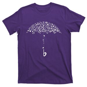 Sound Of Rain Umbrella Of Music Notes T-Shirt