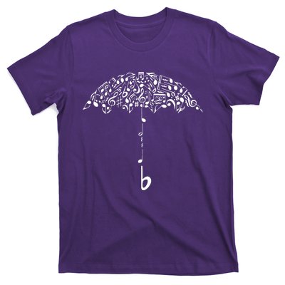 Sound Of Rain Umbrella Of Music Notes T-Shirt