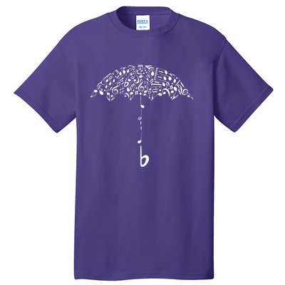 Sound Of Rain Umbrella Of Music Notes Tall T-Shirt