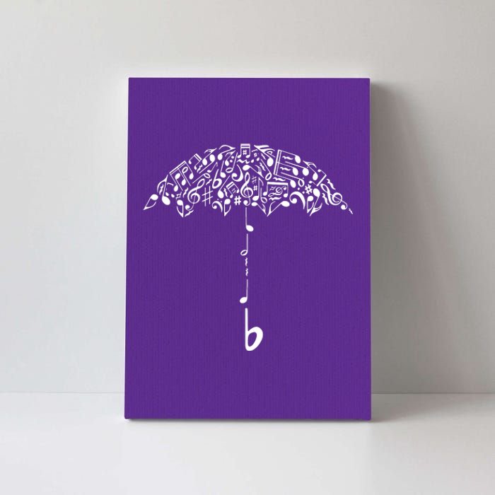 Sound Of Rain Umbrella Of Music Notes Canvas