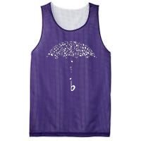 Sound Of Rain Umbrella Of Music Notes Mesh Reversible Basketball Jersey Tank