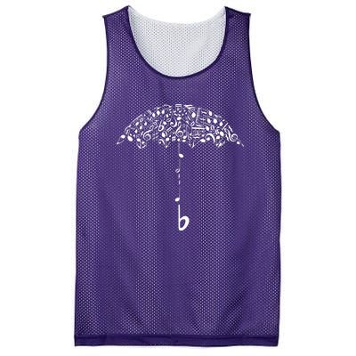 Sound Of Rain Umbrella Of Music Notes Mesh Reversible Basketball Jersey Tank