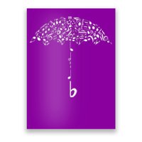 Sound Of Rain Umbrella Of Music Notes Poster