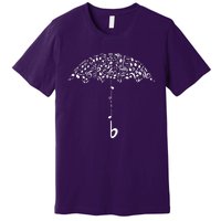 Sound Of Rain Umbrella Of Music Notes Premium T-Shirt