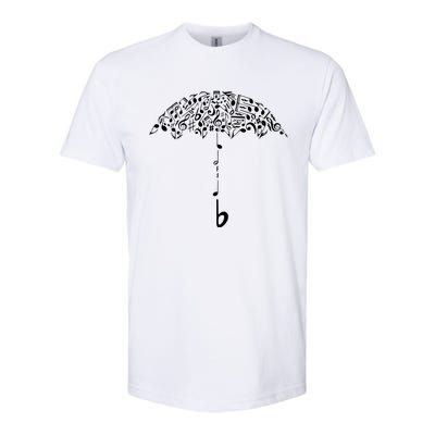 Sound Of Rain Umbrella Of Music Notes Softstyle® CVC T-Shirt