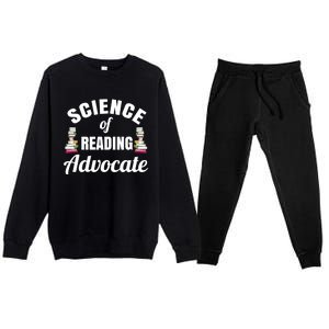 Science Of Reading Advocate Teacher Parent Literacy Funny Gift Premium Crewneck Sweatsuit Set