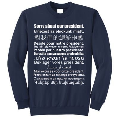 Sorry About Our President Anti-Trump Multiple Language Sweatshirt