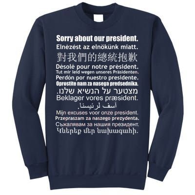 Sorry About Our President Anti-Trump Multiple Language Sweatshirt