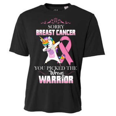 Sorry Breast Cancer You Picked The Wrong Warrior Cooling Performance Crew T-Shirt