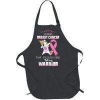 Sorry Breast Cancer You Picked The Wrong Warrior Full-Length Apron With Pockets