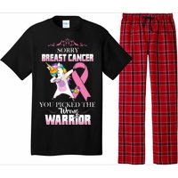 Sorry Breast Cancer You Picked The Wrong Warrior Pajama Set