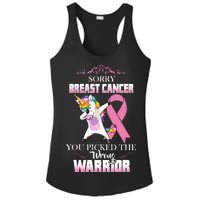 Sorry Breast Cancer You Picked The Wrong Warrior Ladies PosiCharge Competitor Racerback Tank