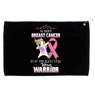 Sorry Breast Cancer You Picked The Wrong Warrior Grommeted Golf Towel