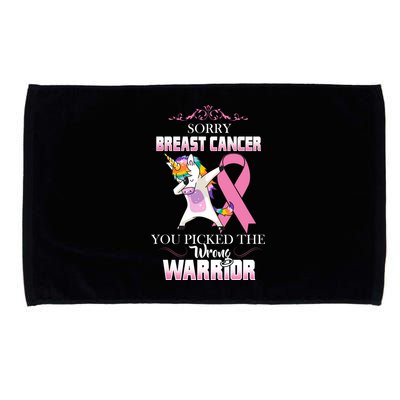 Sorry Breast Cancer You Picked The Wrong Warrior Microfiber Hand Towel