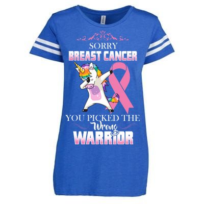 Sorry Breast Cancer You Picked The Wrong Warrior Enza Ladies Jersey Football T-Shirt