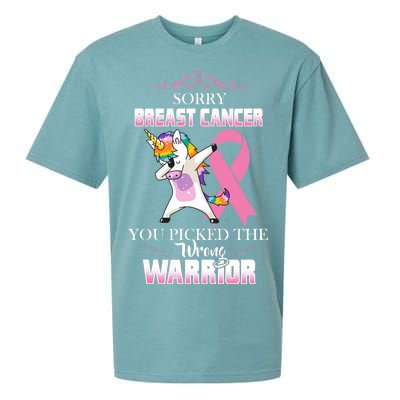 Sorry Breast Cancer You Picked The Wrong Warrior Sueded Cloud Jersey T-Shirt