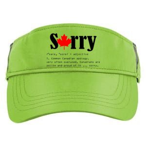 Sorry Definition Canadian Apology Adult Drive Performance Visor