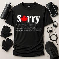 Sorry Definition Canadian Apology Cooling Performance Crew T-Shirt
