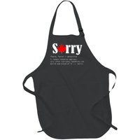 Sorry Definition Canadian Apology Full-Length Apron With Pockets