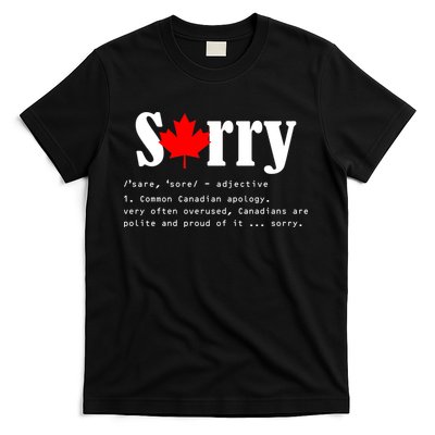 Sorry Definition Canadian Apology T-Shirt