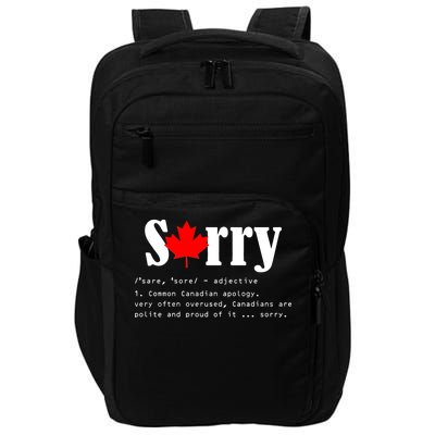 Sorry Definition Canadian Apology Impact Tech Backpack