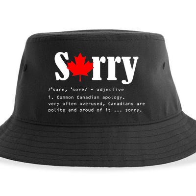 Sorry Definition Canadian Apology Sustainable Bucket Hat