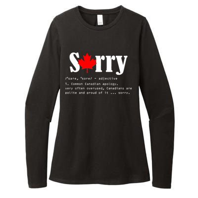 Sorry Definition Canadian Apology Womens CVC Long Sleeve Shirt