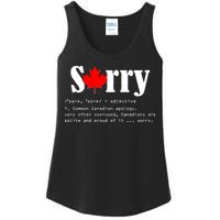 Sorry Definition Canadian Apology Ladies Essential Tank