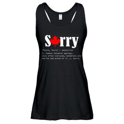 Sorry Definition Canadian Apology Ladies Essential Flowy Tank