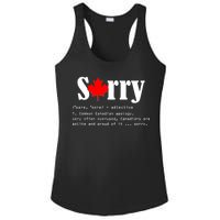 Sorry Definition Canadian Apology Ladies PosiCharge Competitor Racerback Tank