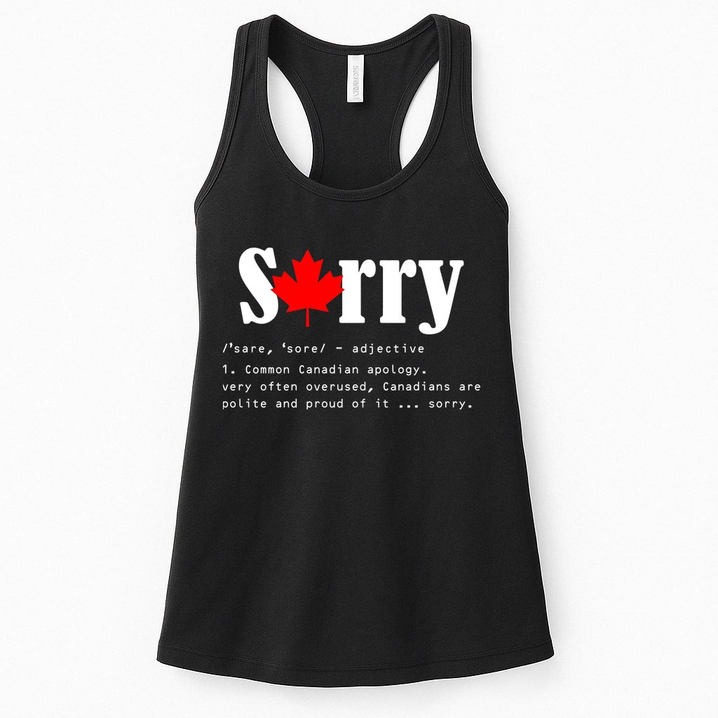Sorry Definition Canadian Apology Womens Tank Top