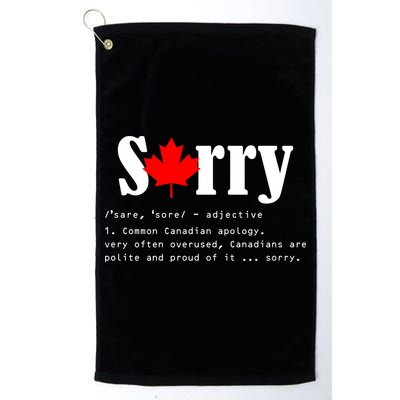 Sorry Definition Canadian Apology Golf Towel
